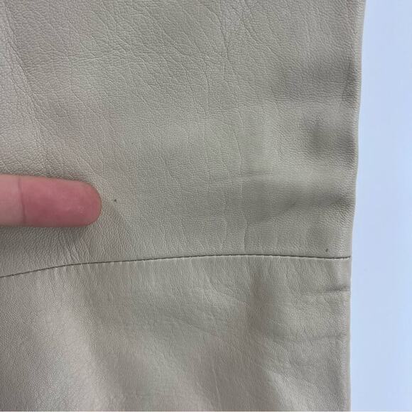 100% Italian made Leather Straight Leg Pants - size 28 - Picture 5 of 9